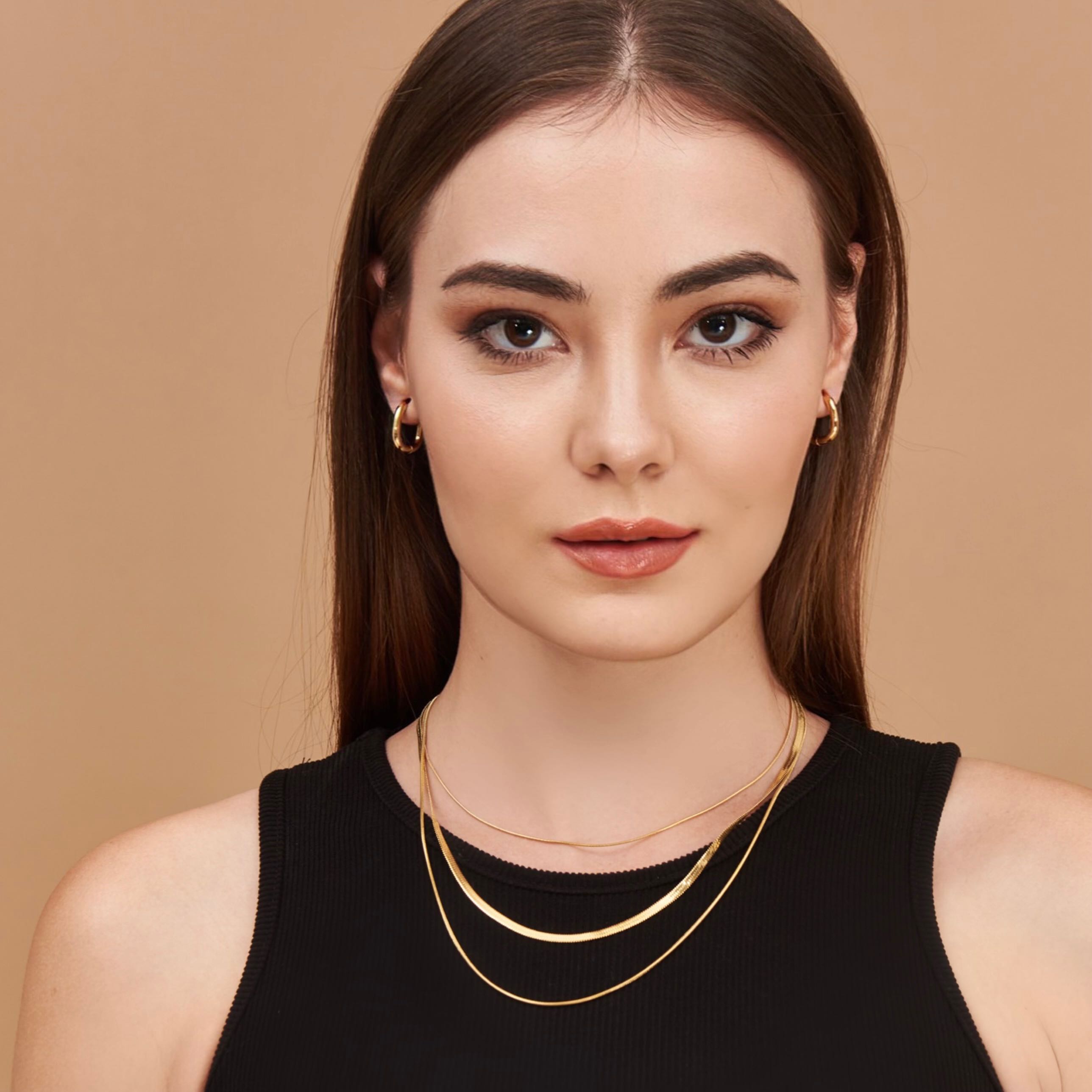Zendaya Gold Plated Triple Necklace