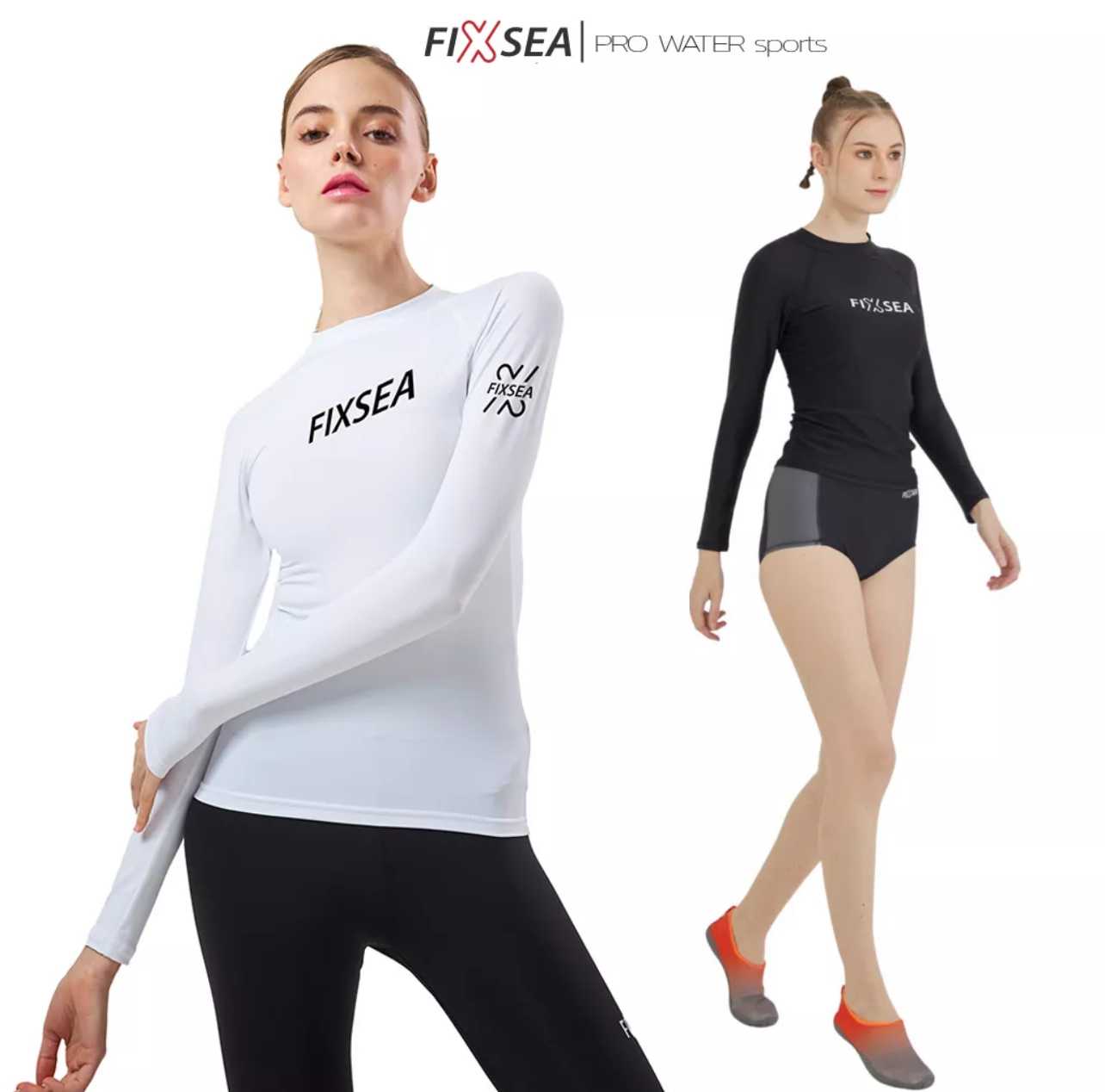 เสื้อดำน้ำ ผู้หญิง  เสื้อว่ายน้ำแขนยาว  เสื้อกันUV99%  มาตรฐาน USA