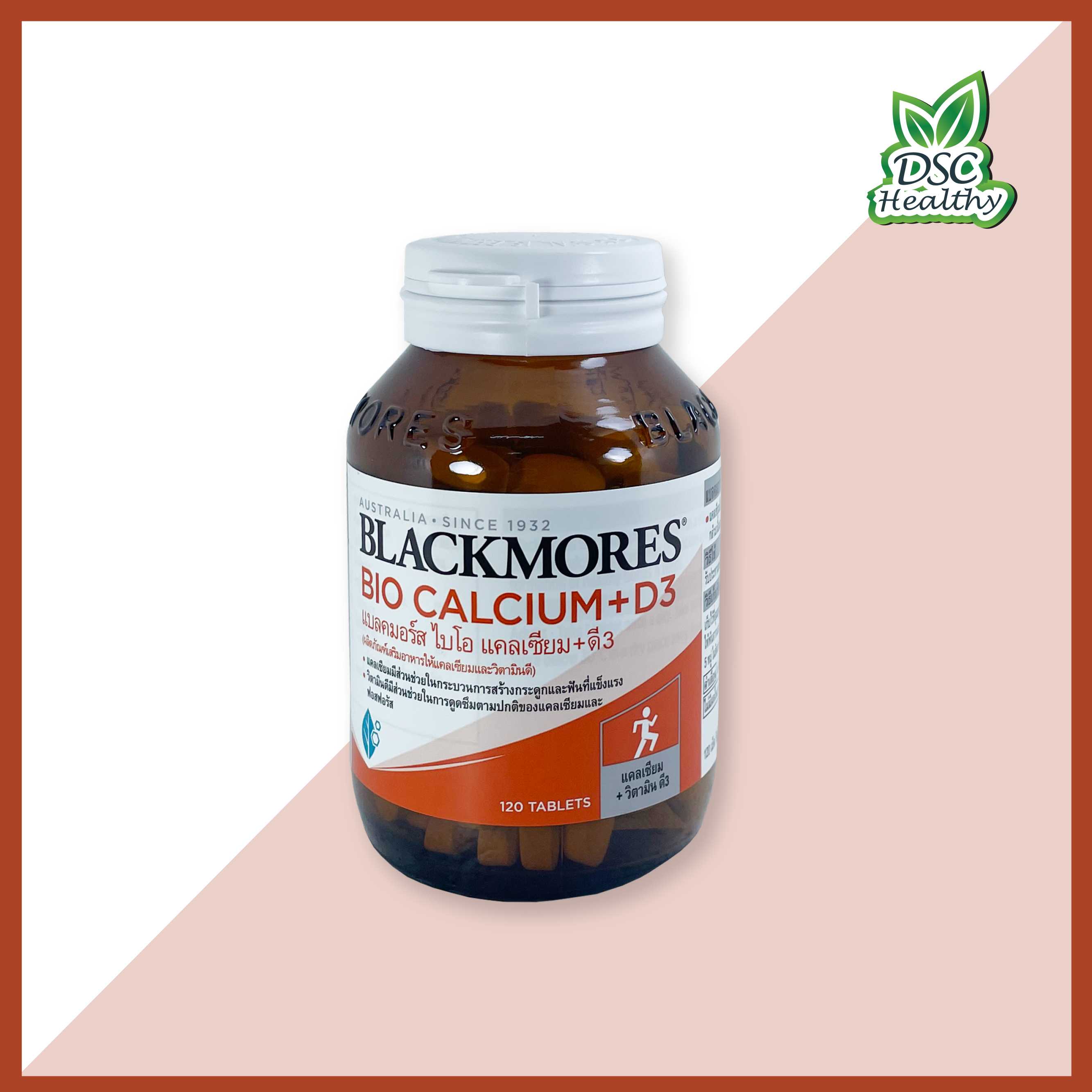 Blackmores Bio Calcium+D3  แบลคมอร์ส ไบโอ แคลเซียม+ดี3 120 cap