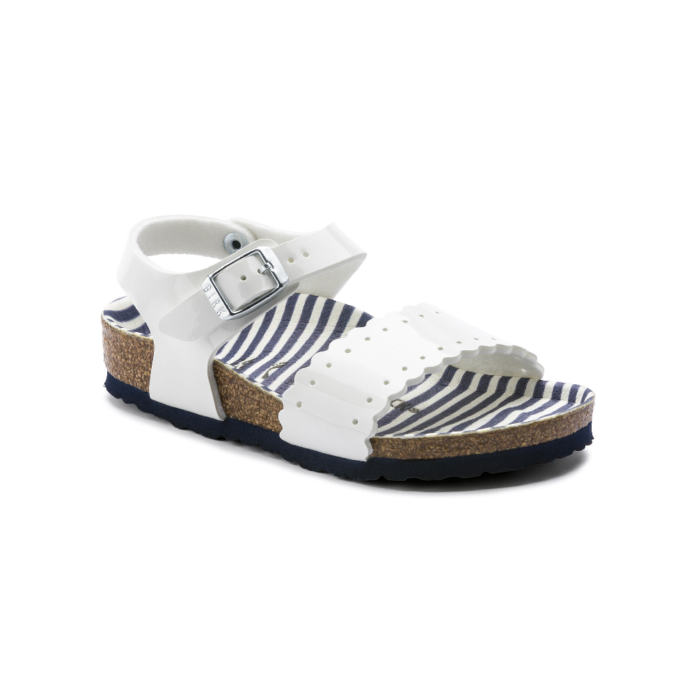 Birkenstock รองเท้าแตะรัดส้น เด็กผู้หญิง รุ่น Risa สี Nautical Stripes White - 1013522 (regular)