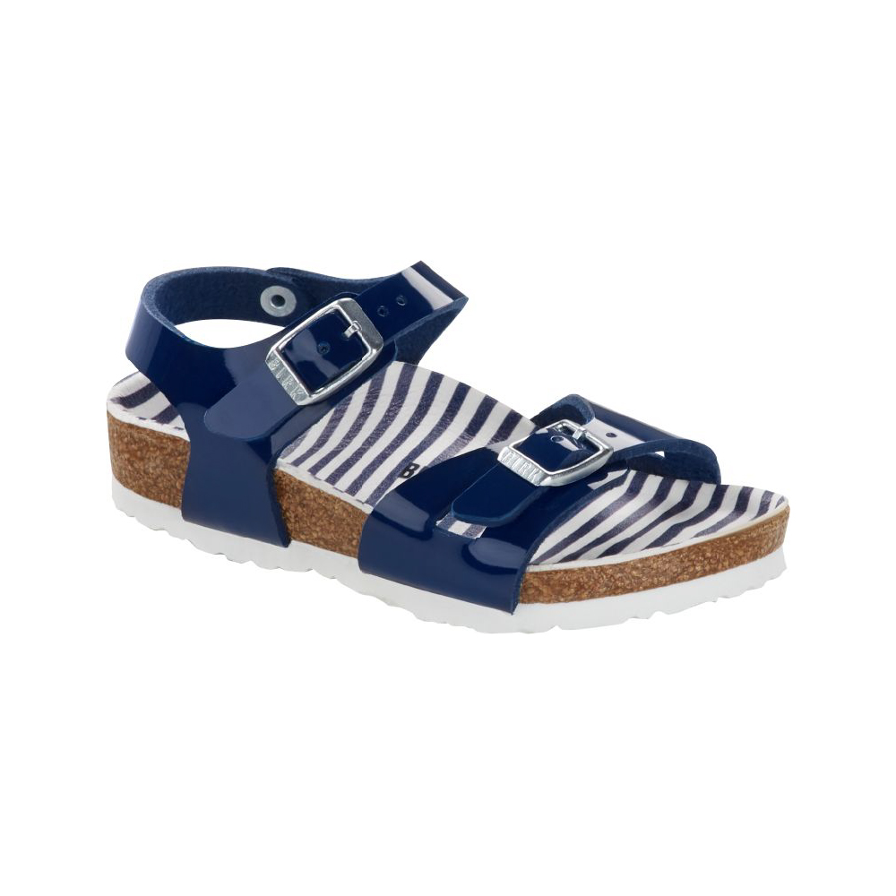 Birkenstock รองเท้าแตะรัดส้น เด็กผู้หญิง รุ่น Rio สี Nautical Stripes Navy - 1016358 (regular)