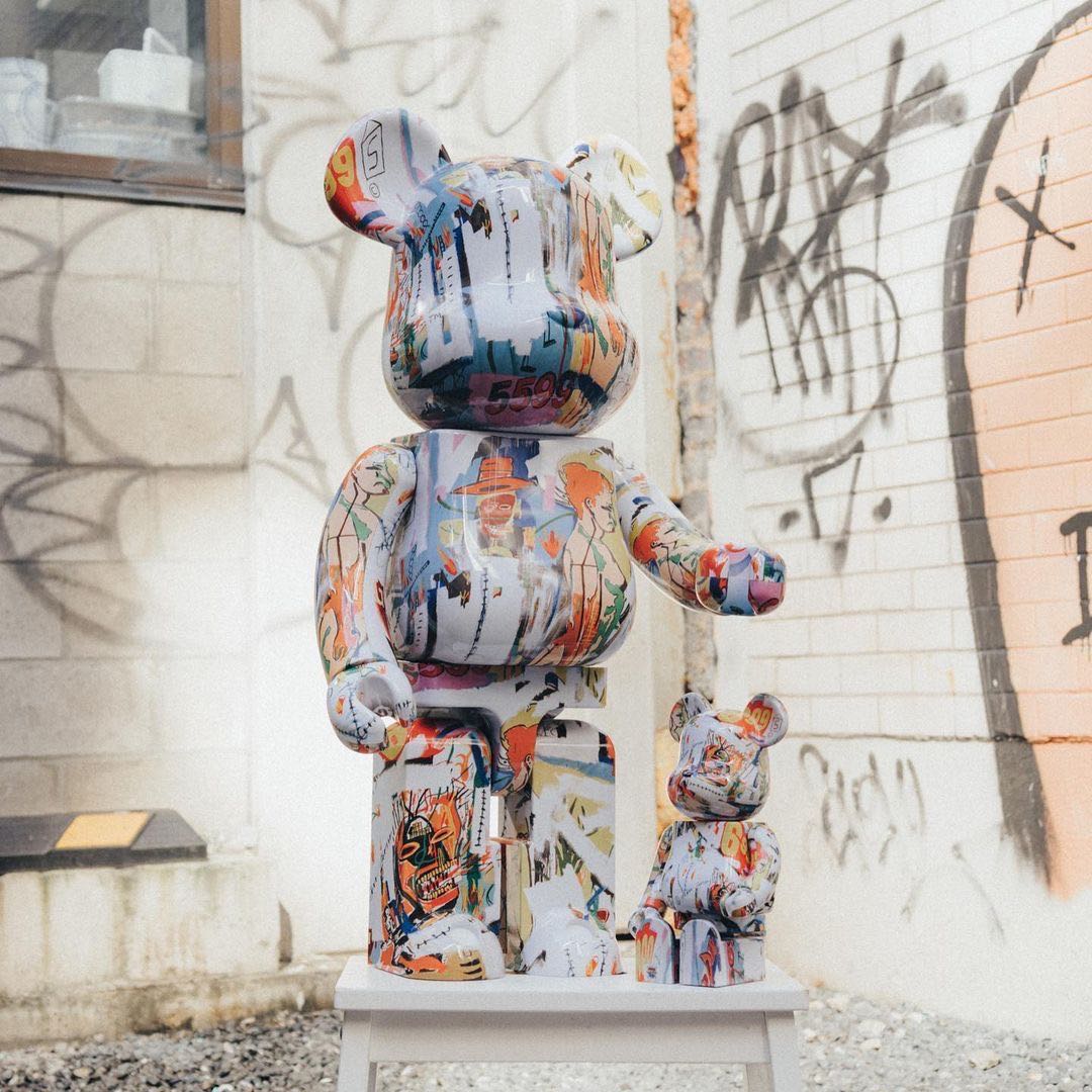  💚Bearbrick Andy Warhol x Jean-michel Basquiat #4💚 400% 1000%