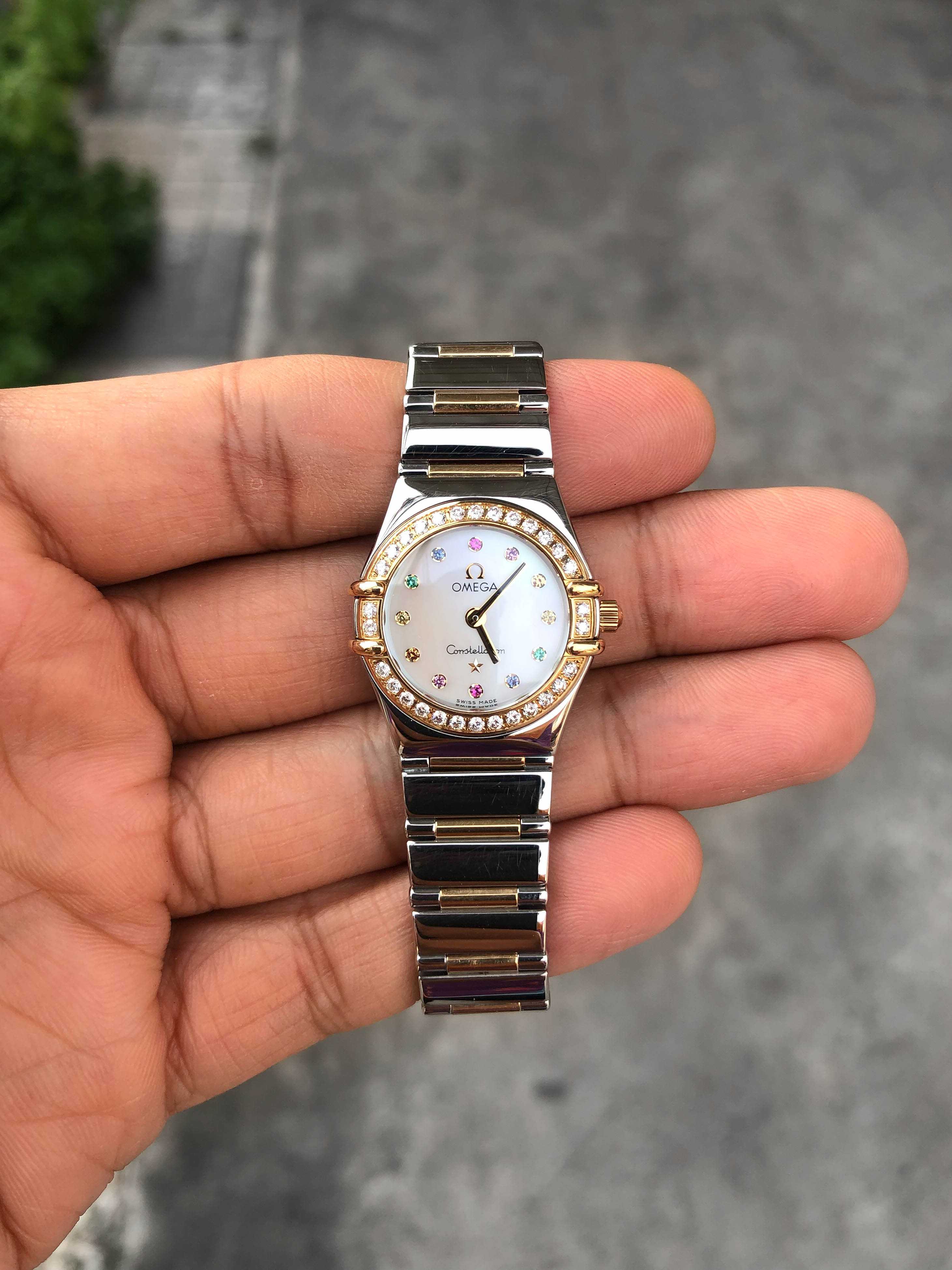 Omega Constellation Iris My Choice Mini lady Diamond 2tone 18K