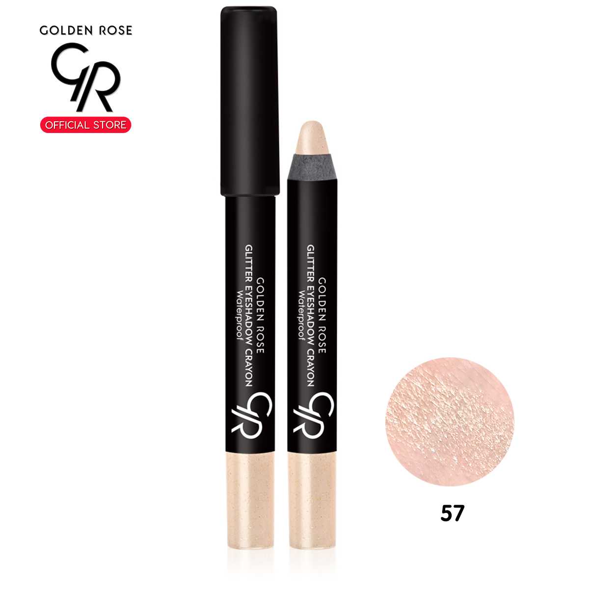 Golden Rose/ โกลเด้น โรส อายแชโดว์ เครยอน กันน้ำ 3.5 กรัม ทาเปลือกตา กลิตเตอร์สีทอง