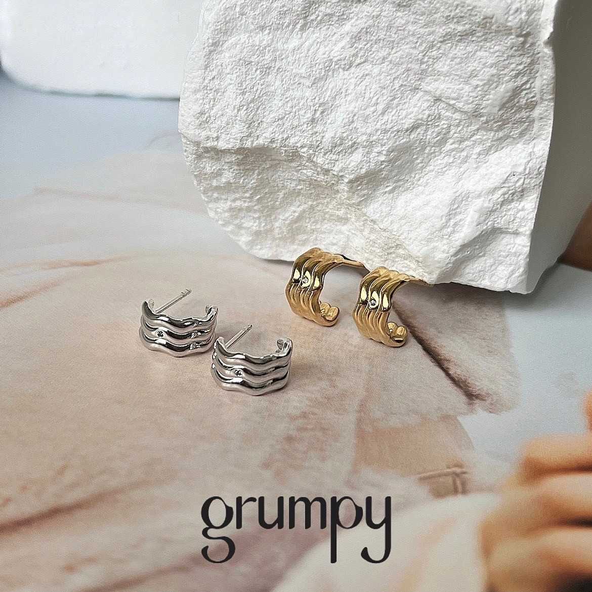 grumpy, kombu earrings