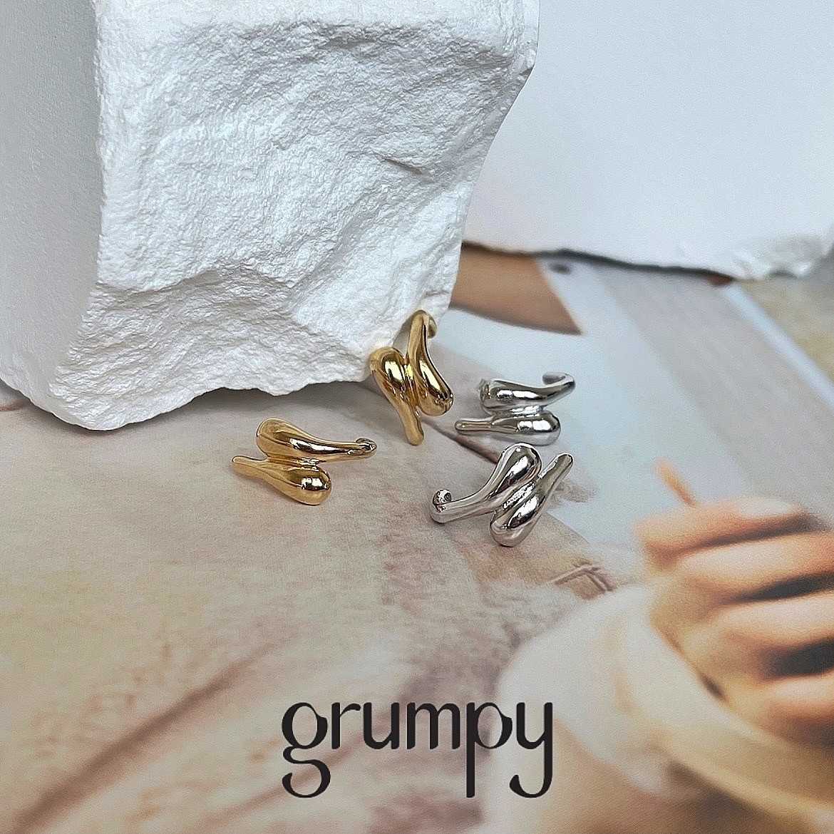 grumpy, octopus earrings