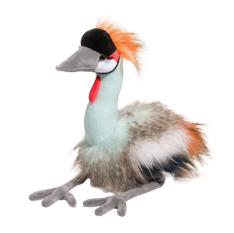 Douglas NIA AFRICAN CROWNED CRANE - CT4276 - ตุ๊กตานกกระเรียนหงอนพู่ เนีย ขนาด 12 นิ้ว