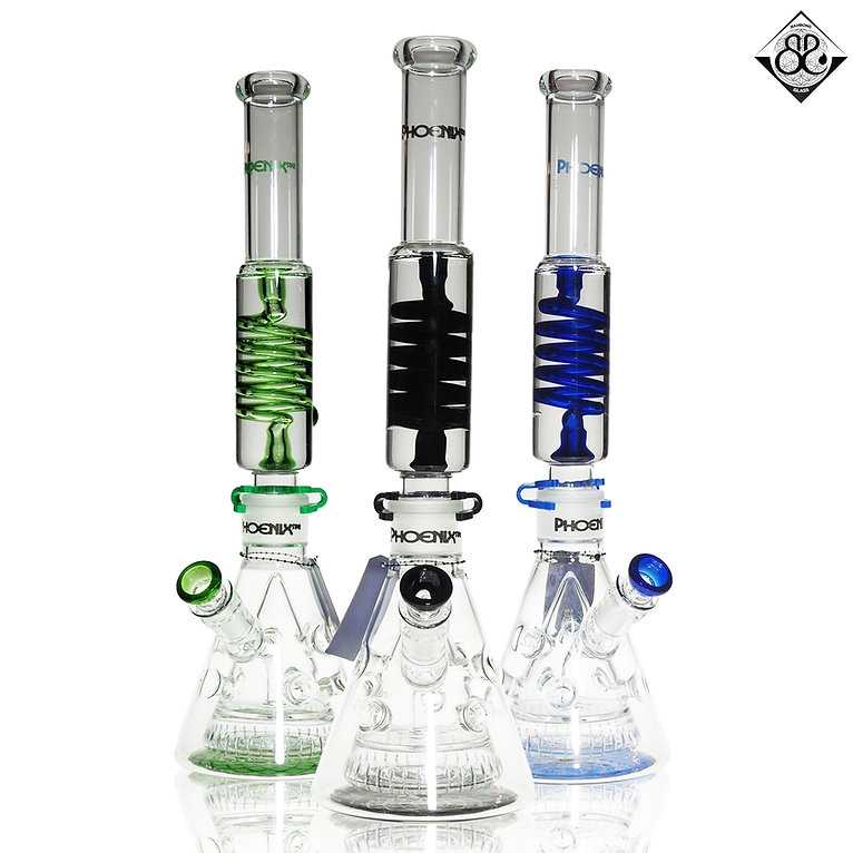 PHX 18Inches Showerhead perc Freezable Coil Beaker