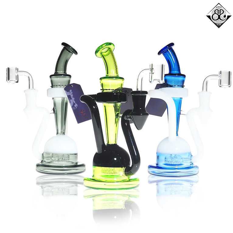 PHX 8.4Inches Showerhead Perc Recycler Rig