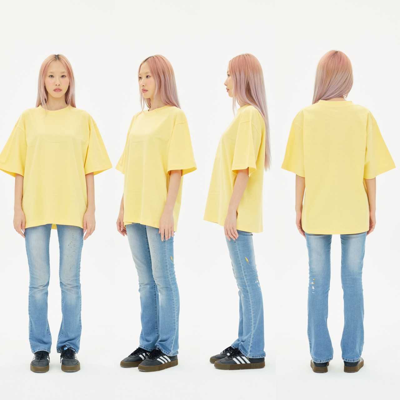OV06 yellow เสื้อเหลือง Cotton20 Oversize
