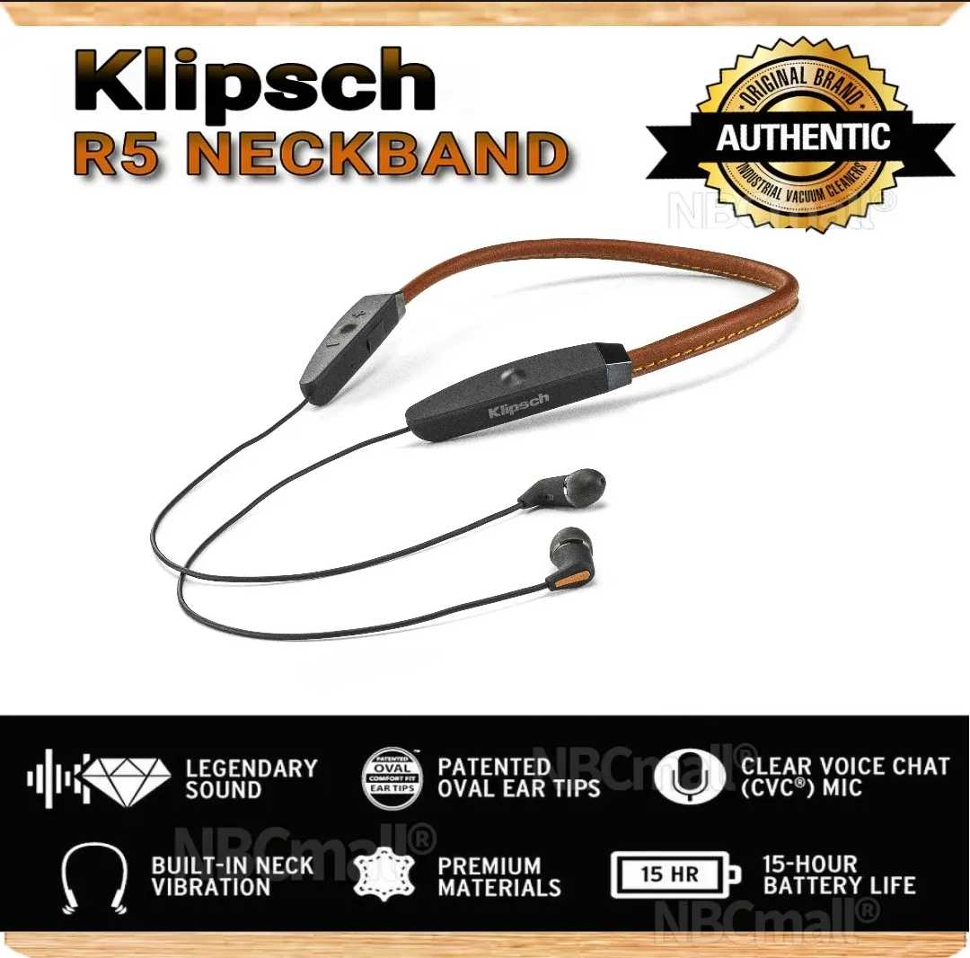 หูฟังบลูทูธไร้สาย KLIPSCH R5 NECKBAND HEADPHONES แท้(รับประกันศูนย์1 ปี)