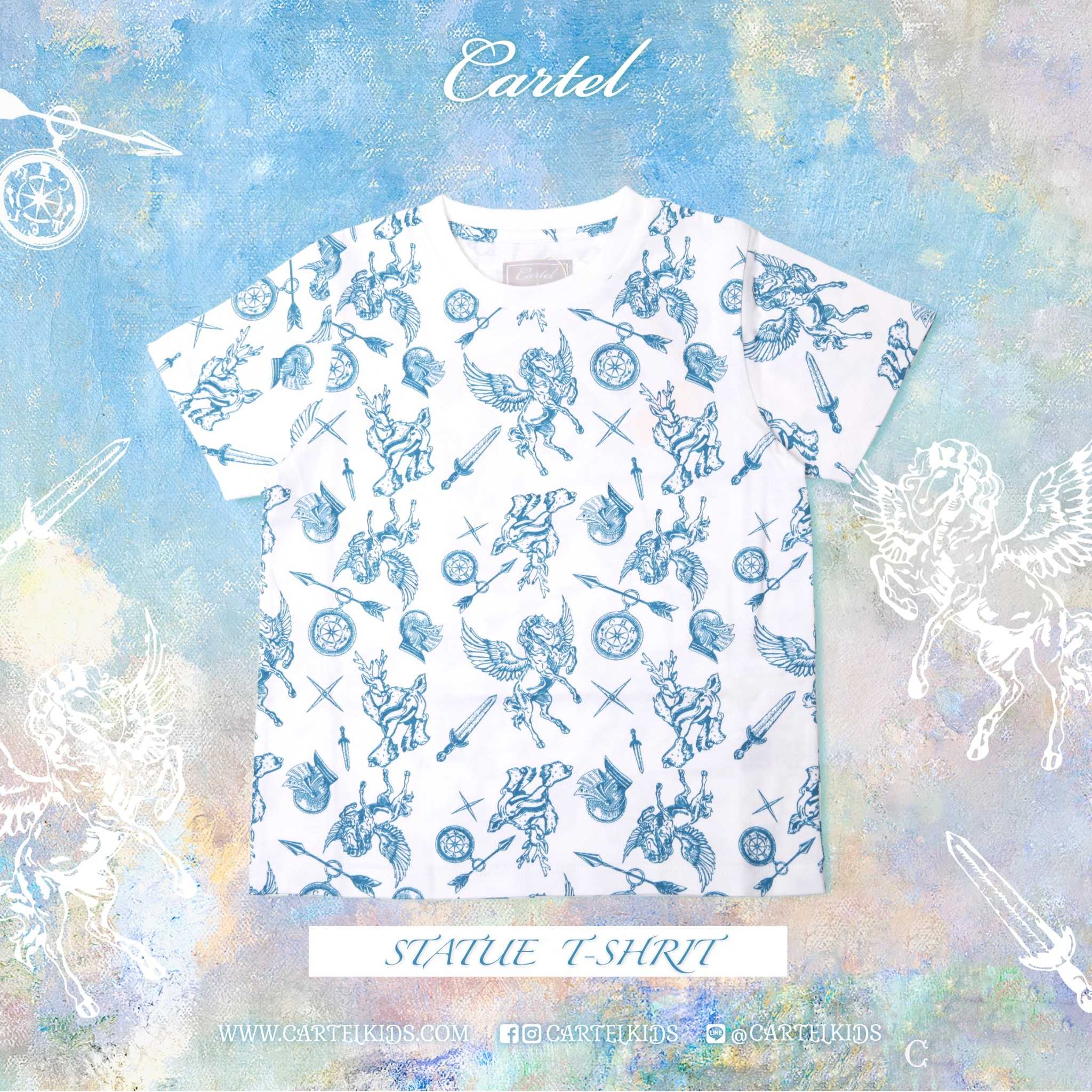 (CL) STATUE T-SHIRT เสื้อยืดจากคอลเลคชั่น Cartel en Louvre l Cartelkids