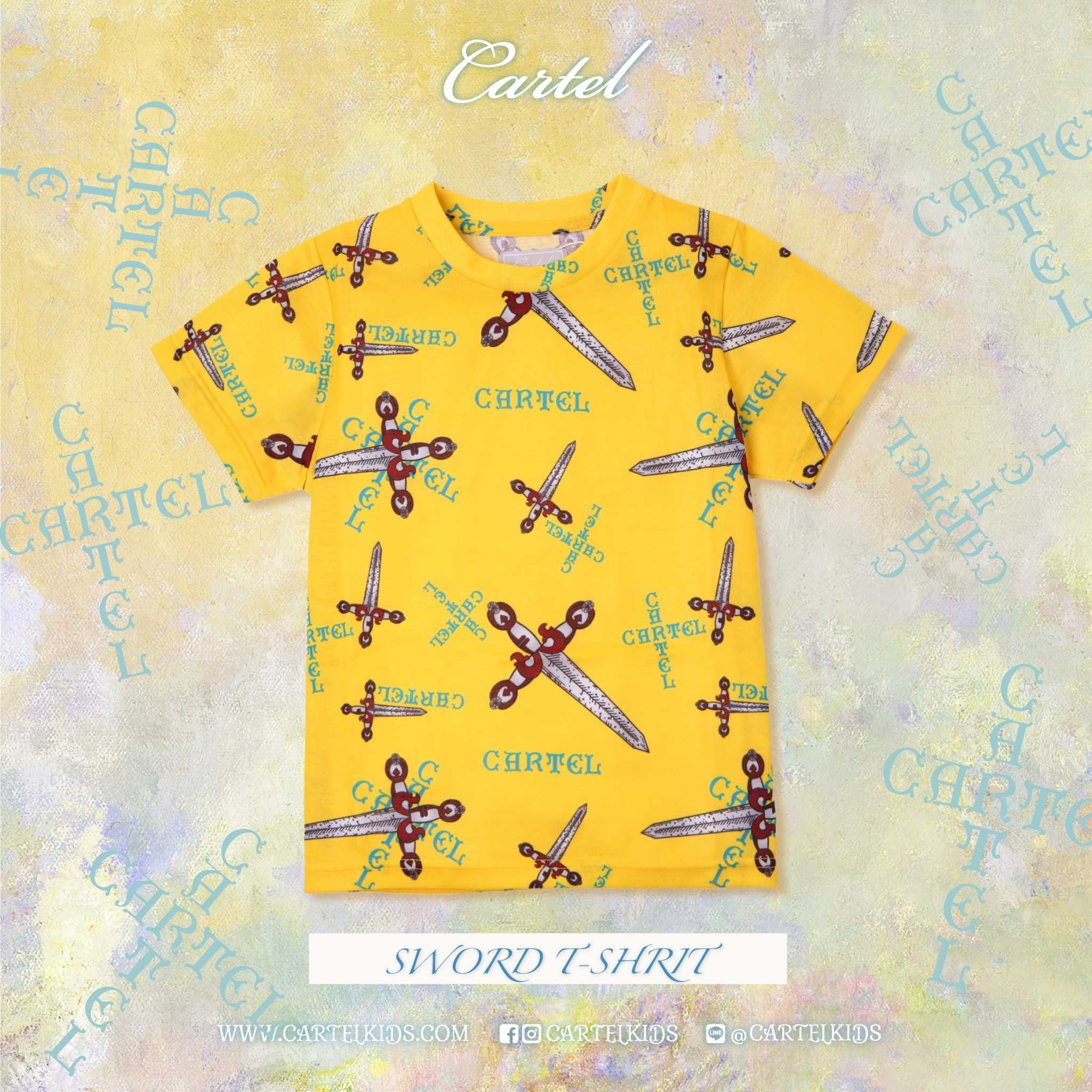 (CL) SWORD T-SHIRT เสื้อยืดคอกลมสกรีนลาย Cartelkids