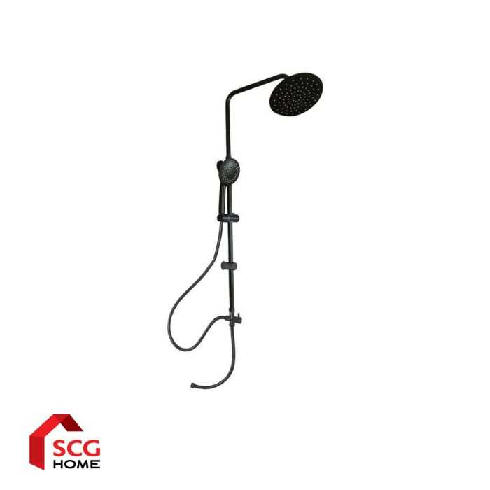 HOME CHOICE ชุดฝักบัว Rain Shower HC114 สีดำทั้งชุด