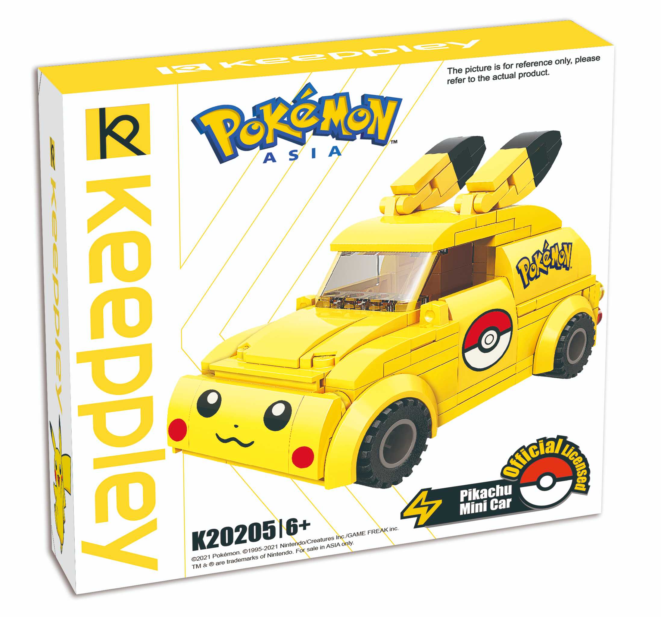 Keeppley Pikachu Mini Car - K20205 - ตัวต่อพลาสติก รุ่นรถปิกาจูขนาดเล็ก