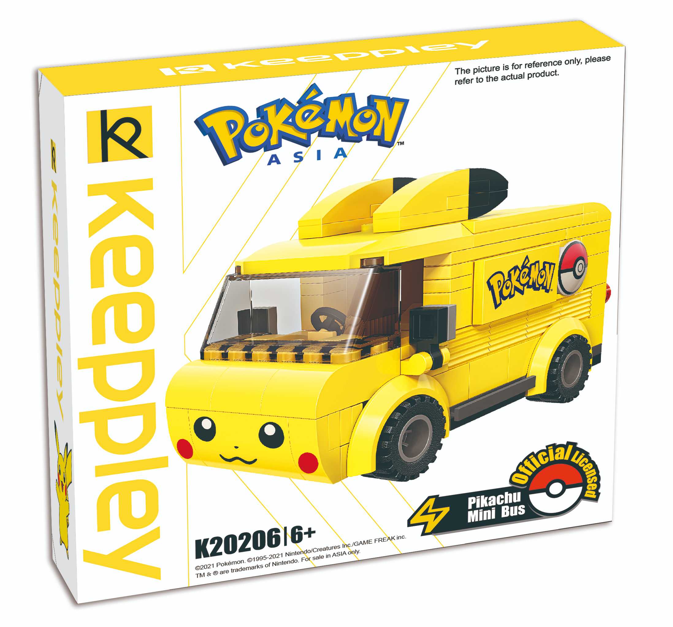 Keeppley Pikachu Mini Bus - K20206 - ตัวต่อพลาสติก รุ่นรถบัสปิกาจูขนาดเล็ก