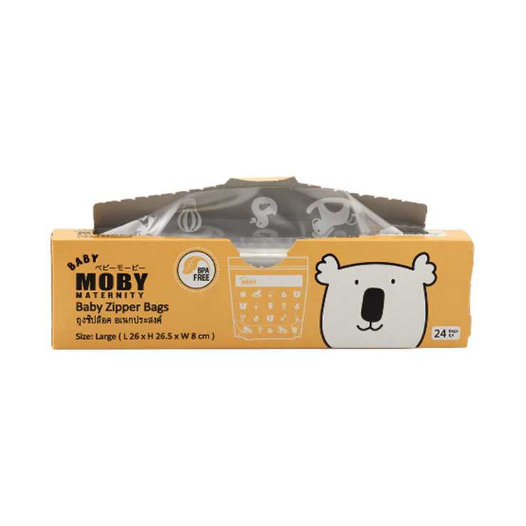 Baby Moby ถุงซิปล็อค ไซซ์ L  ( 4 แถม 1 )   ( ราคาสำหรับสินค้า 5 ชิ้น )