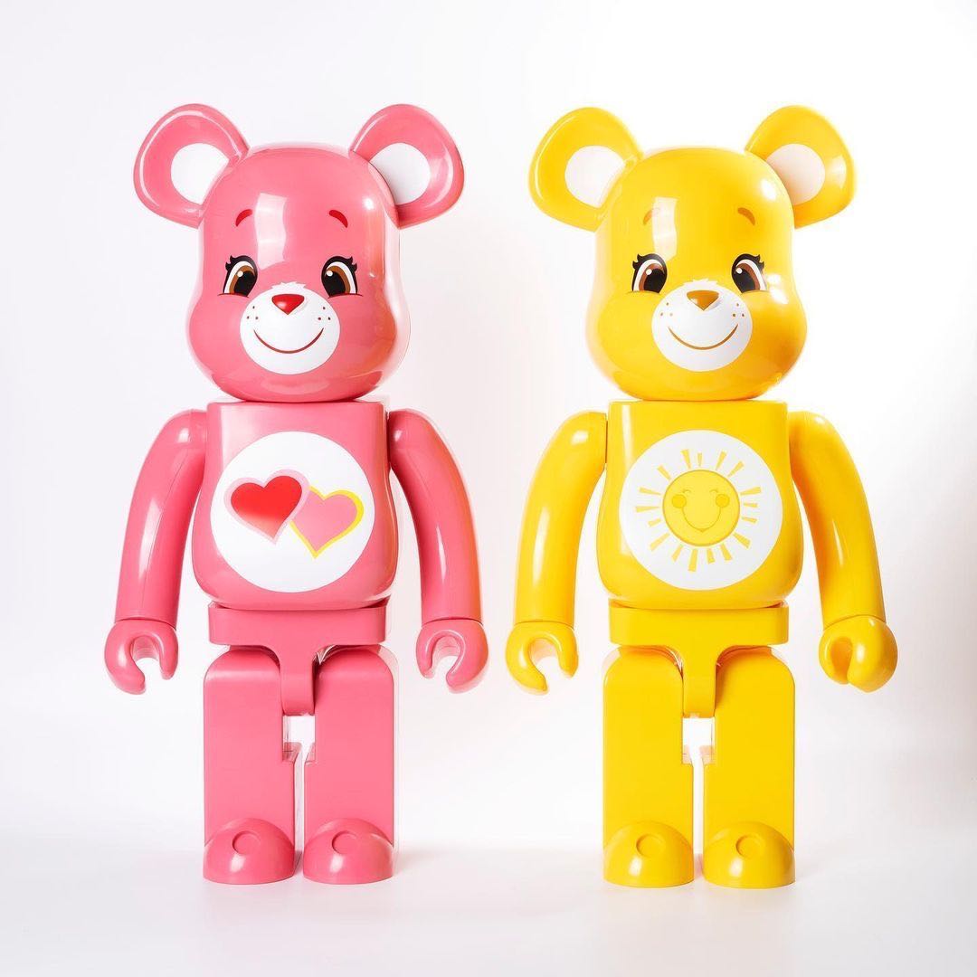 🌈Bearbrick care bears Love a lot & Funshine 1000%