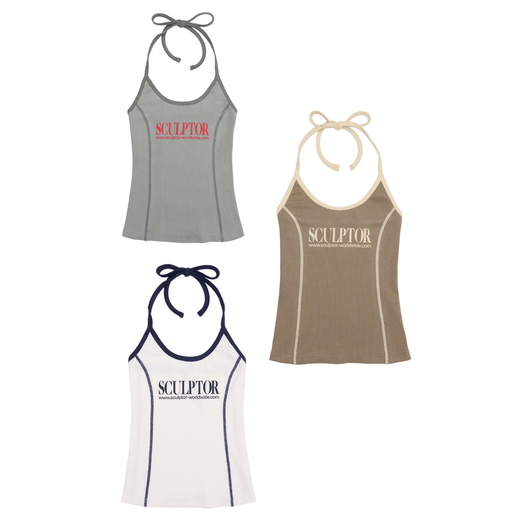 (PRE,รวมส่ง) Classic Logo Halter Top / SCULPTOR 