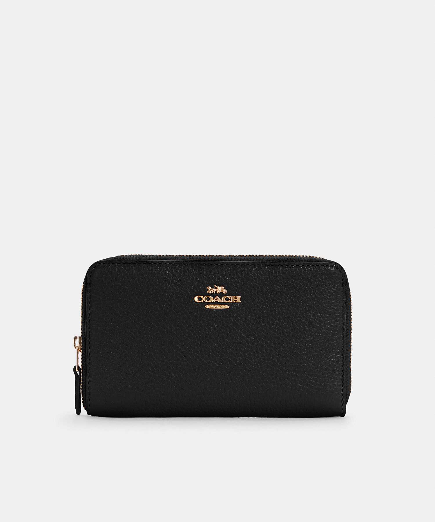 COACH MEDIUM ID ZIP WALLET C4124 IMBLK