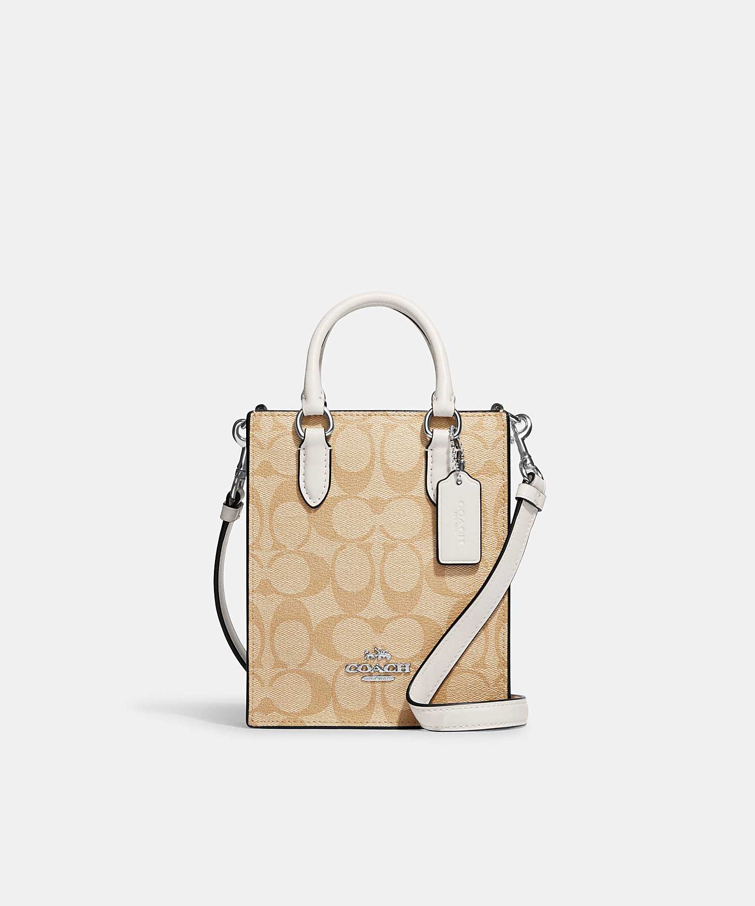 COACH NORTH SOUTH MINI TOTE IN SIGNATURE CANVAS CJ494 SIGHA