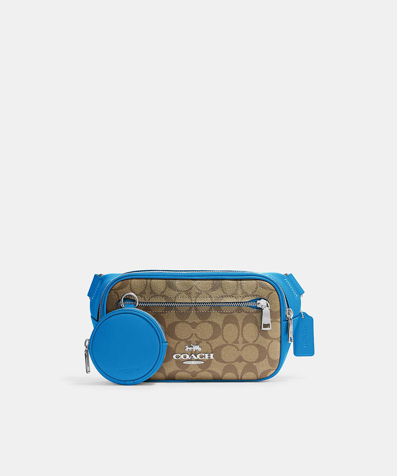 COACH ELIAS BELT BAG IN COLORBLOCK SIGNATURE CANVAS CJ505 SVVRF