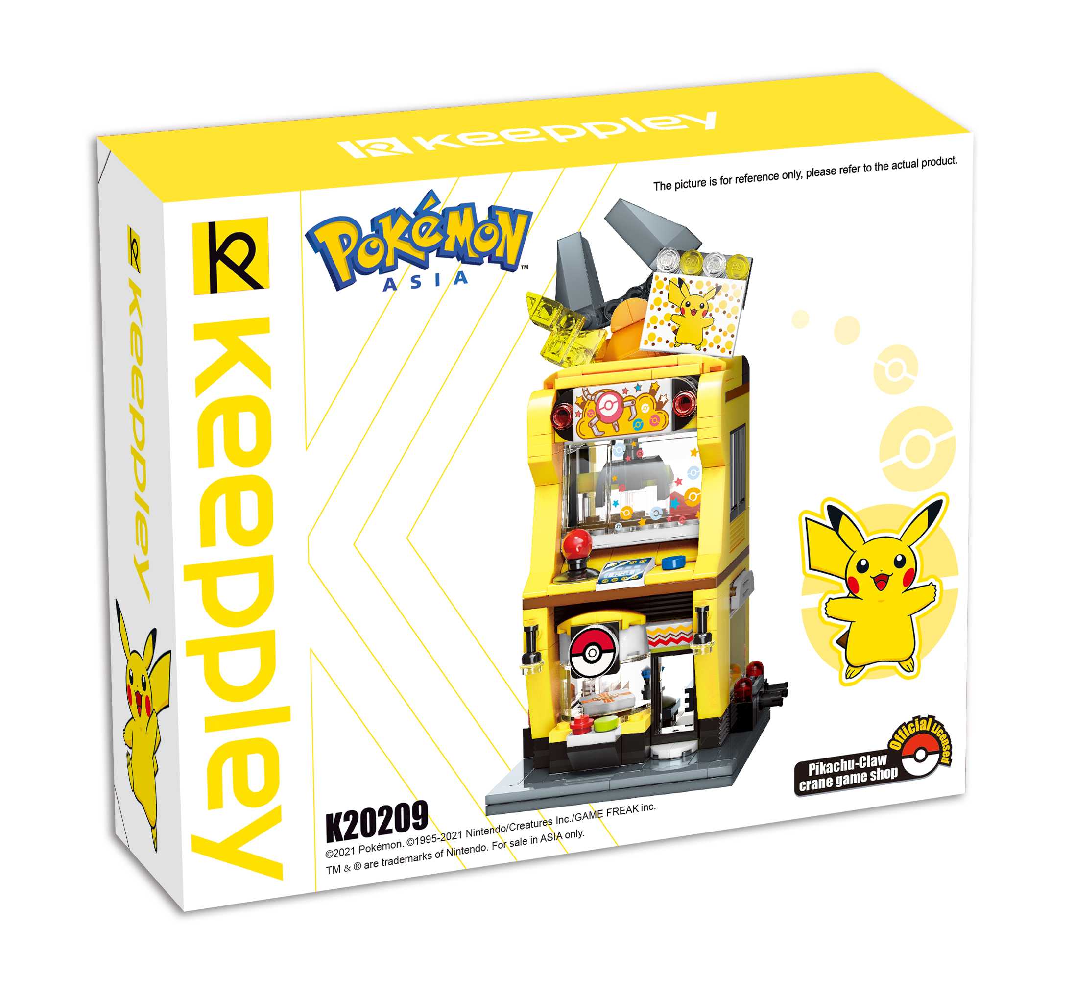 Keeppley Pikachu-Claw crane game shop - K20209 - ตัวต่อพลาสติก รุ่นร้านตู้คีบตุ๊กตา-ปิกาจู