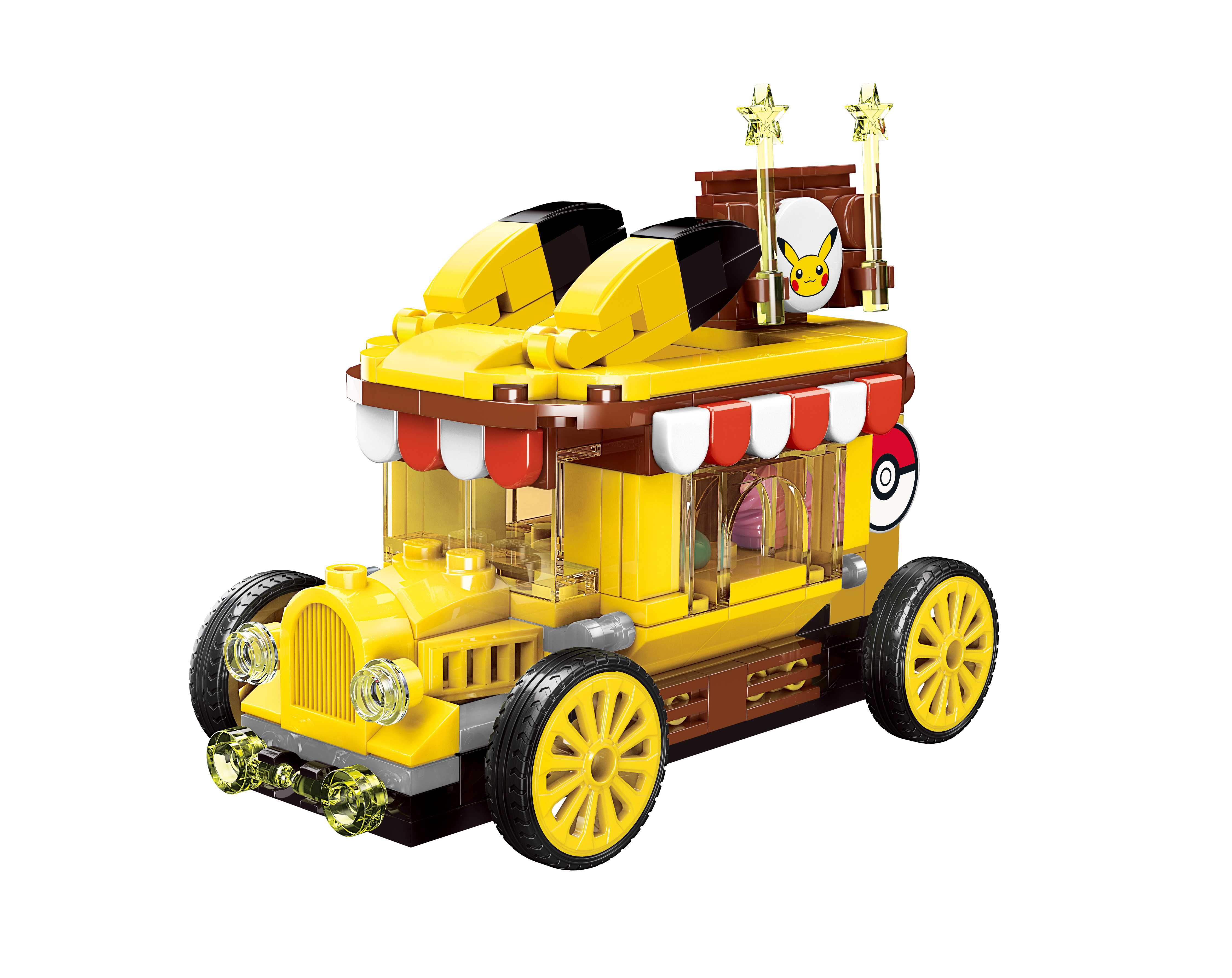 Keeppley Pikachu Mini gourmet  car - K20213 - ตัวต่อพลาสติก รุ่นรถขายอาหารปิกาจูขนาดเล็ก