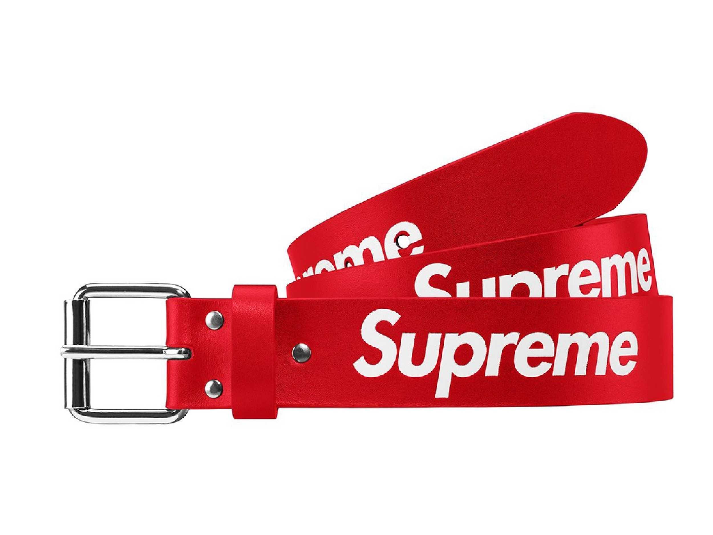 Supreme Repeat Leather Belt (SS23) (RED) | LINE SHOPPING