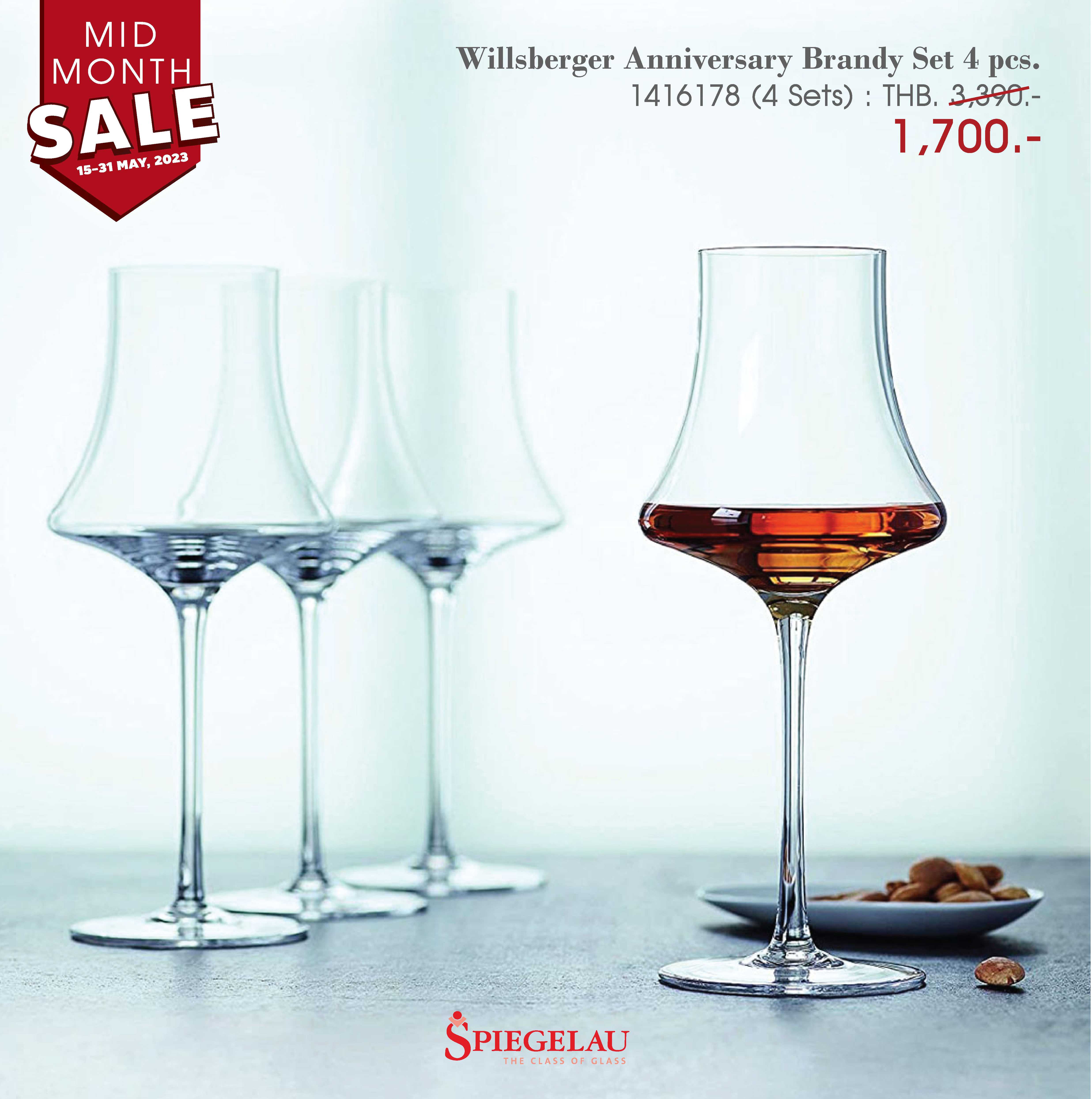 4 x SPIEGELAU Willsberger Anniversary Brandy