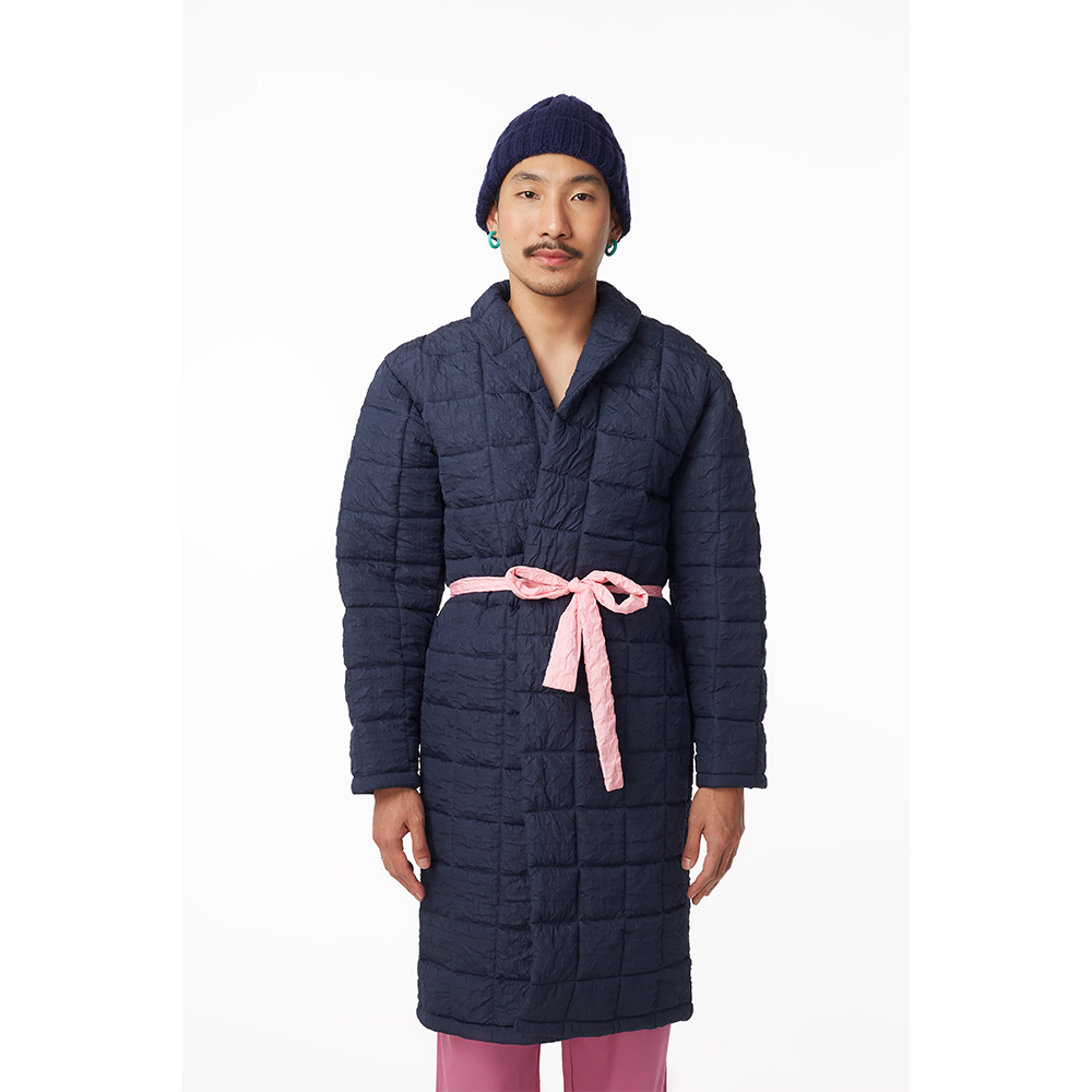 CozyCloud Puffer Coat in Indigo