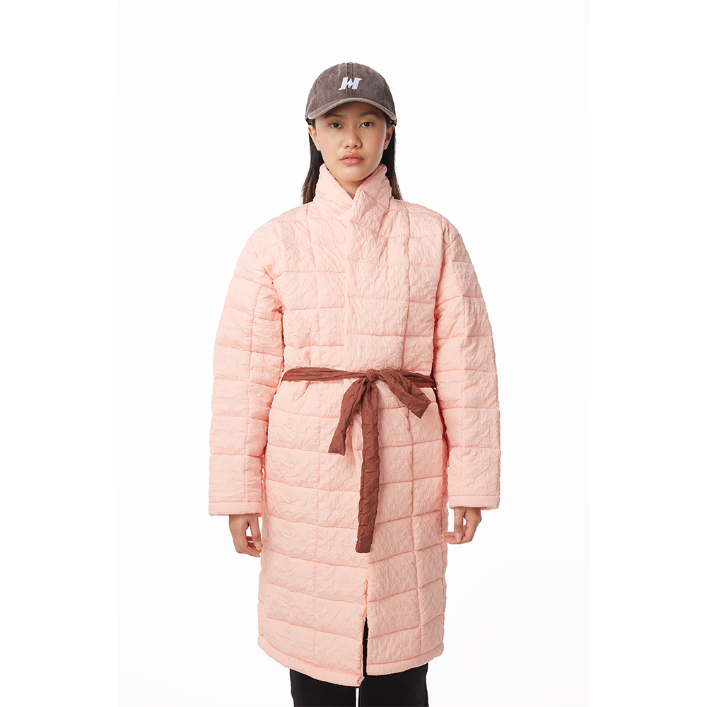 CozyCloud Puffer Coat in peony 