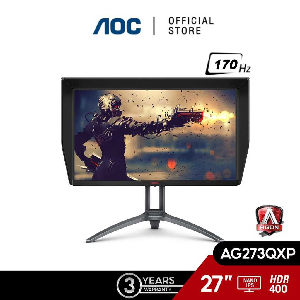 AOC AGON AG273QXP (มอนิเตอร์) 27 2560 × 1440 (QHD) 170Hz : Premium Gaming Monitor (A1-AG273QXP/67)