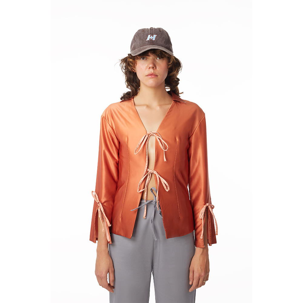 Ombré Breeze Shirt in Rust 