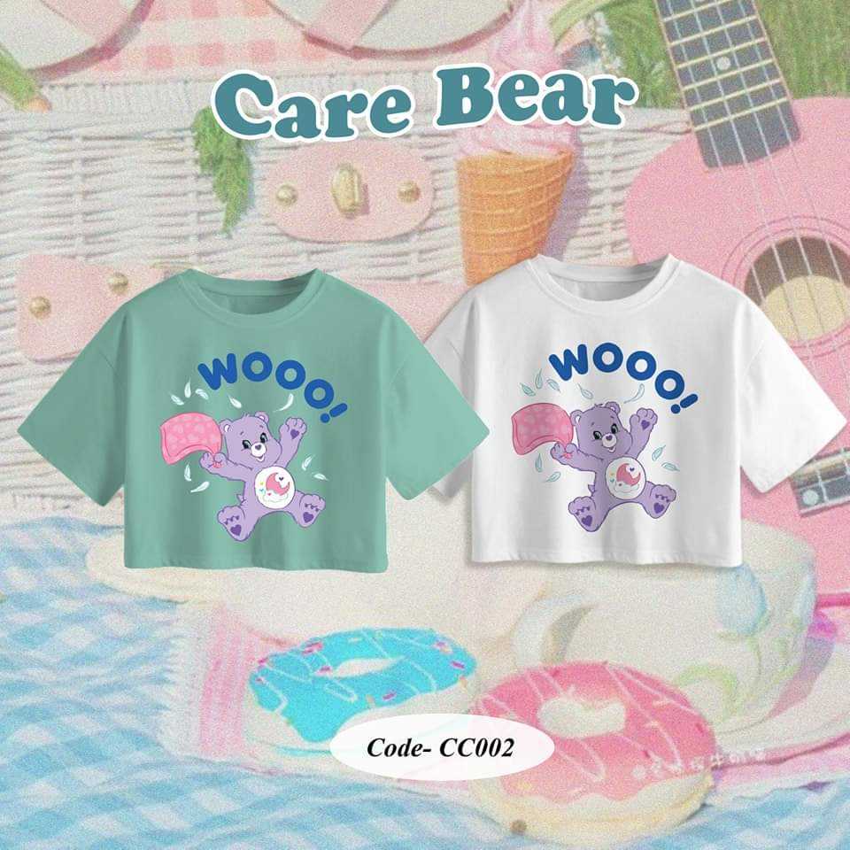 CC002| เสื้อครอป Caer Bear ผ้าคอตตอน