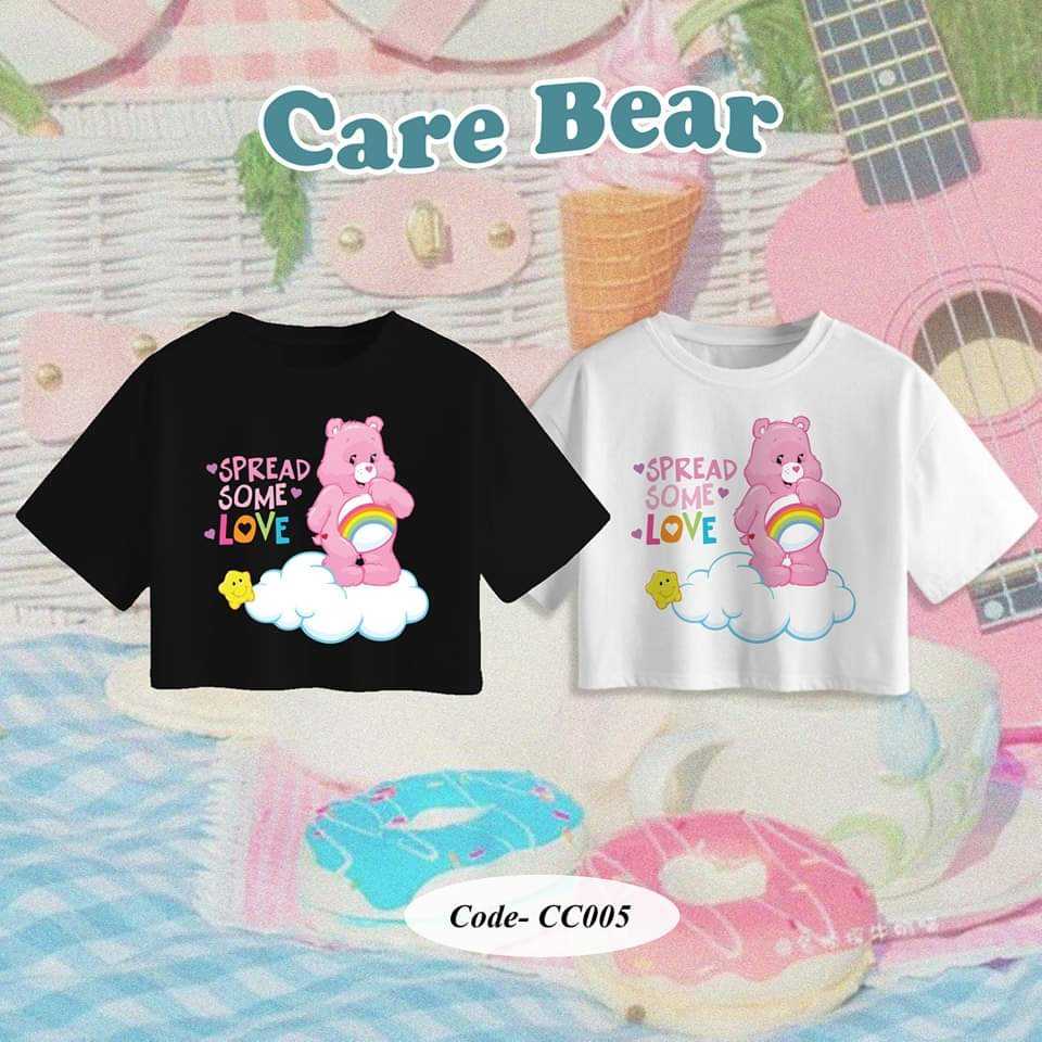 CC005| เสื้อครอป Care Bear ผ้าคอตตอน