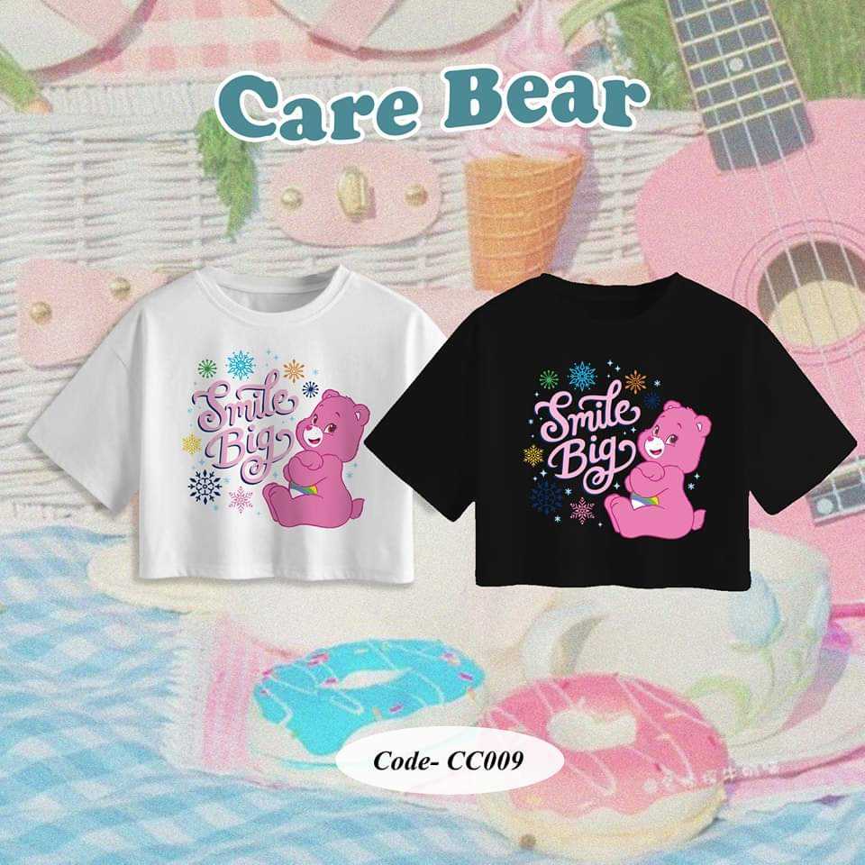 CC009| เสื้อครอป Care Bear ผ้าคอตตอน