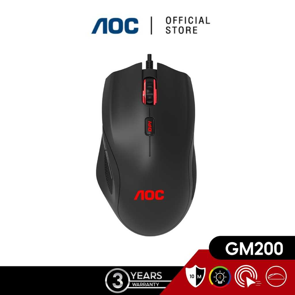 AOC GAMING MOUSE GM200 4200 DPI RGB LIGHTING