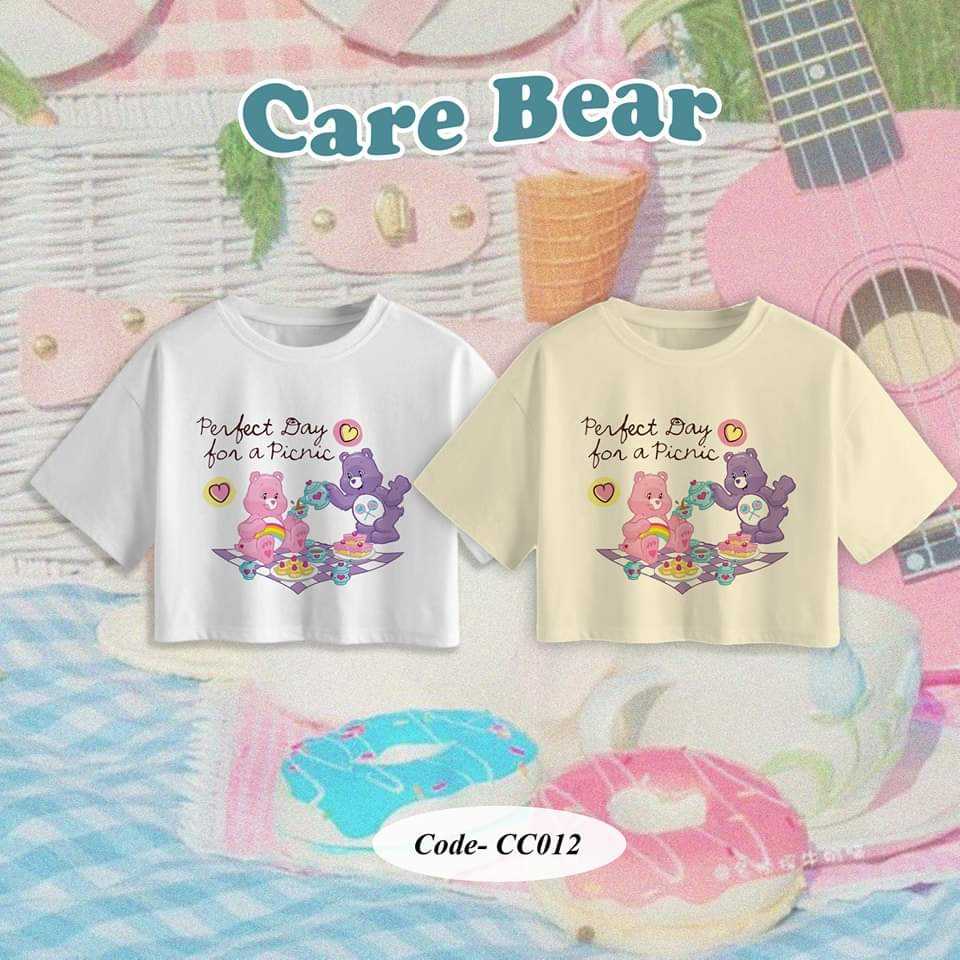 CC012 | เสื้อครอป Care Bear ผ้าคอตตอน