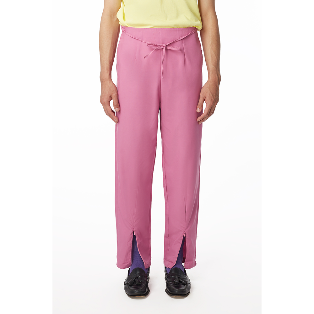 Twin Zipper Pants in Fuchsia pink 
