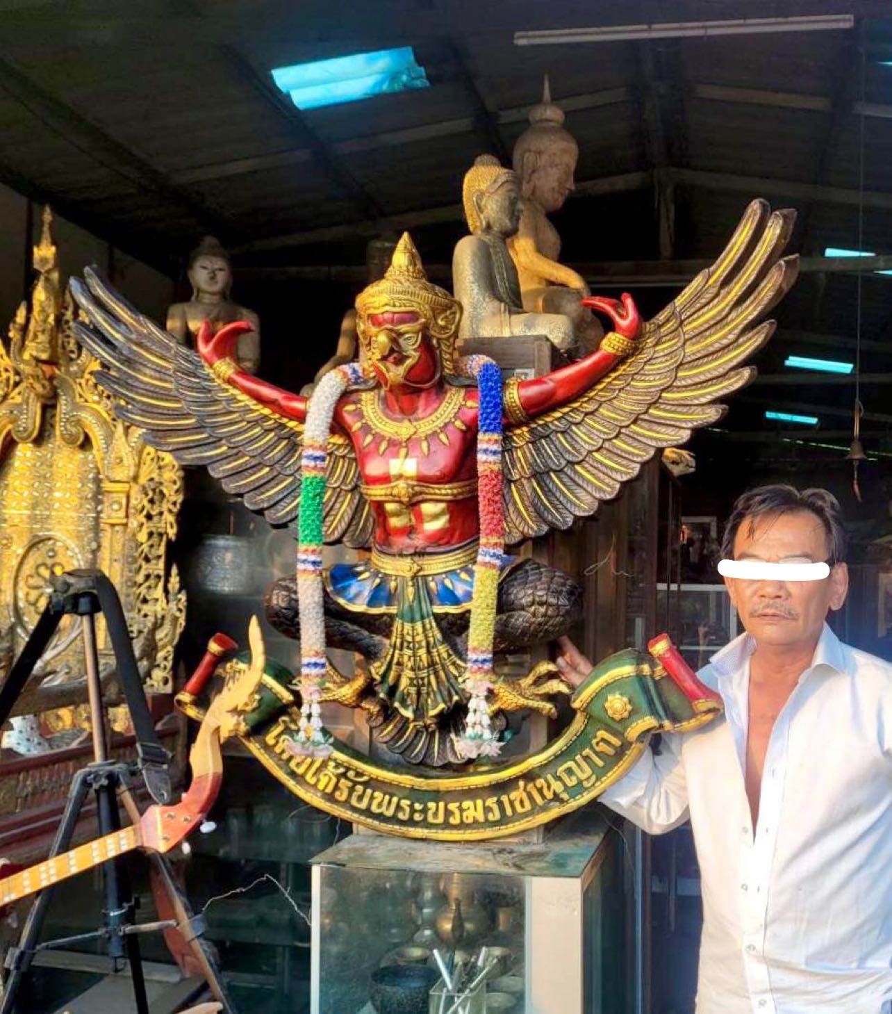 ครุฑธนาคาร ครุฑแบงค์เก่า ปีกกว้าง120ซม พญาครุฑองค์ใหญ่