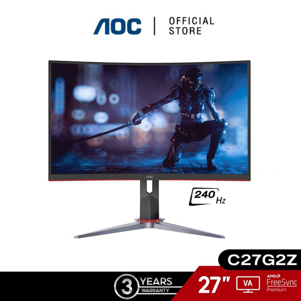 AOC C27G2Z (มอนิเตอร์จอโค้ง) 27 VA 1920x1080 @240Hz : Curved Gaming Monitor (A1-C27G2Z/67)