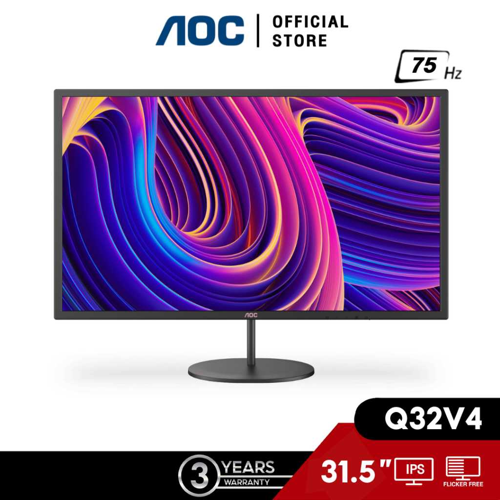 AOC Q32V4 (มอนิเตอร์) 31.5 IPS 2560 x 1440 2K @75Hz : Monitor (Q32V4)