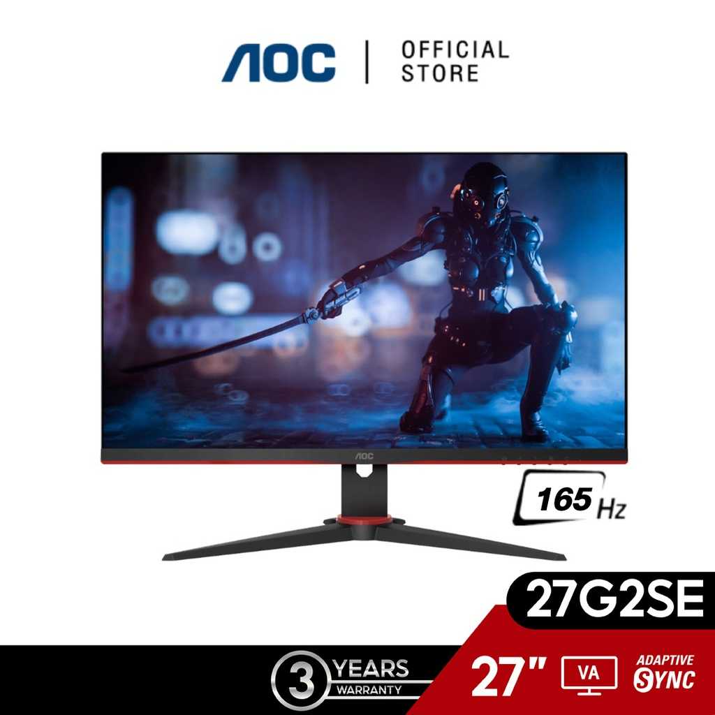 AOC 27G2SE (มอนิเตอร์) 27  VA 1920 × 1080 @165Hz : Gaming Monitor (27G2SE)