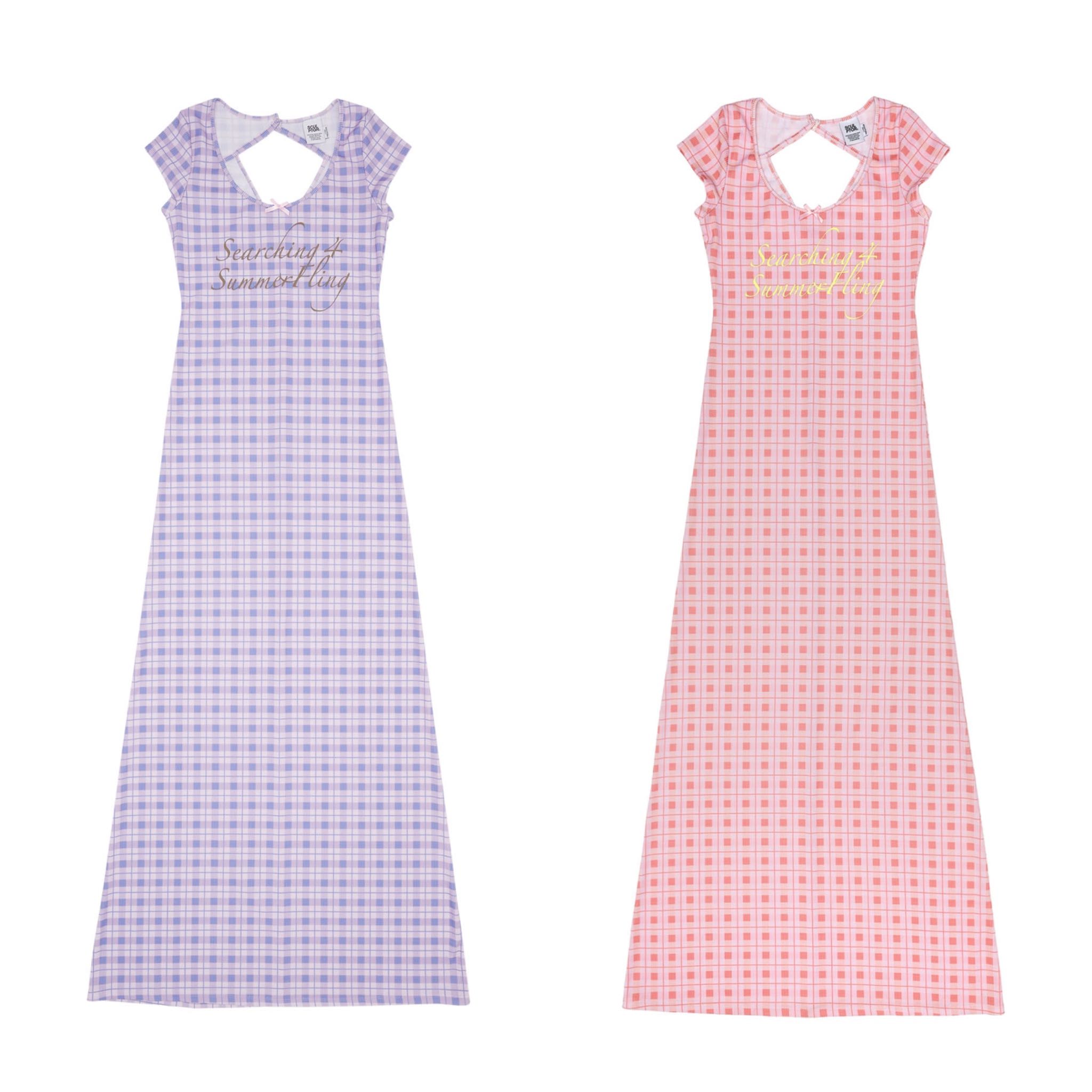 (Pre,รวมส่ง) unusual check maxi dress /sculptor