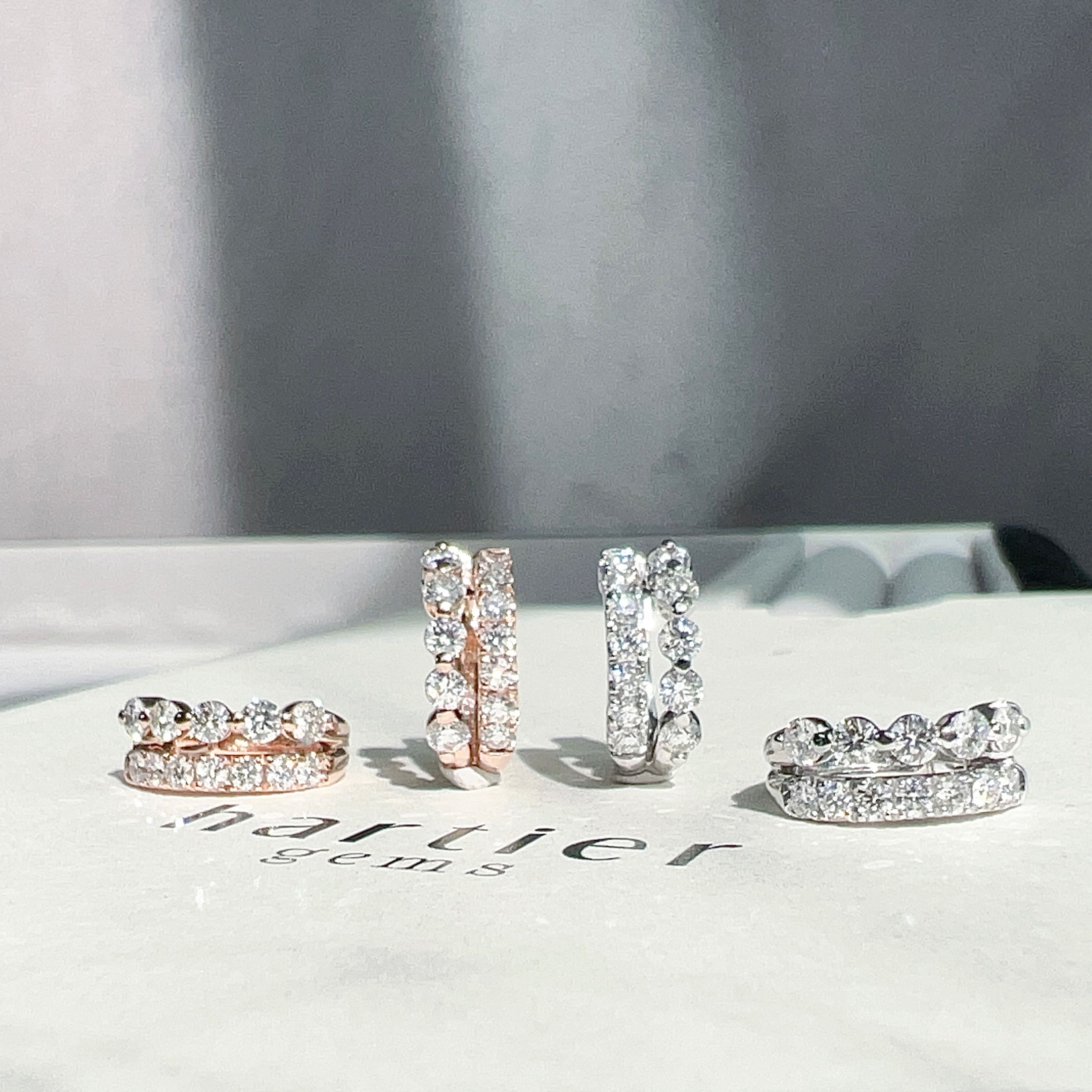 Classic Dot Hoop Earrings - ต่างหูเพชรแท้ธรรมชาติ
