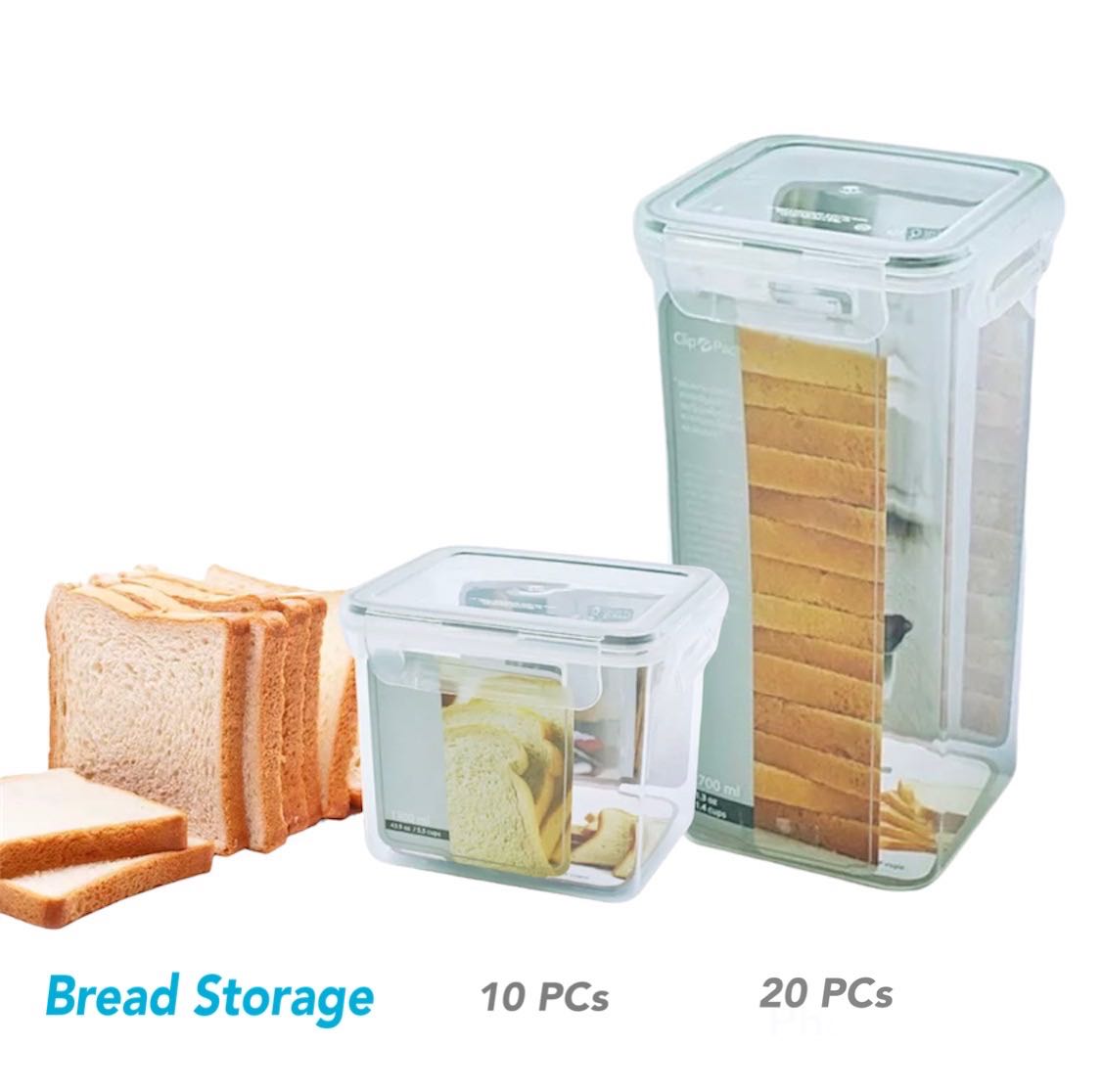 🍞🄱🅁🄴🄰🄳 🄱🄾🅇🍞 กล่องเก็บขนมปัง ✅ ฝาล๊อค 4 ด้าน ปิดสนิท
