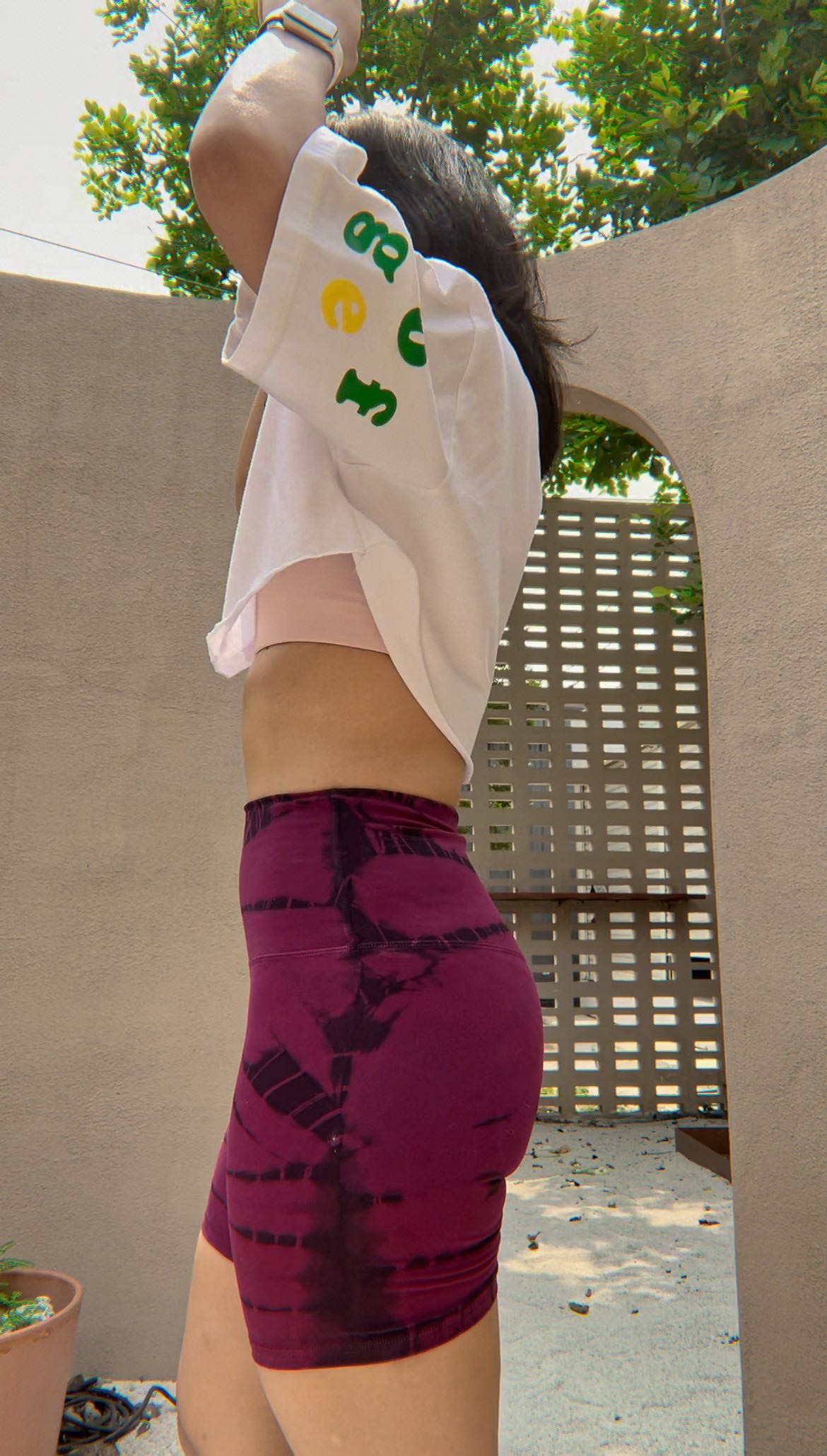 NEW Tie dye Shorts - Wine