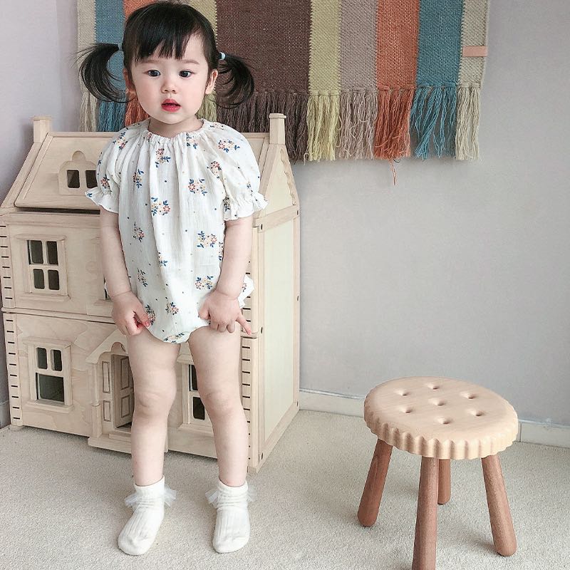 Softy blooming dolly romper รอมเปอร์แขนสั้น