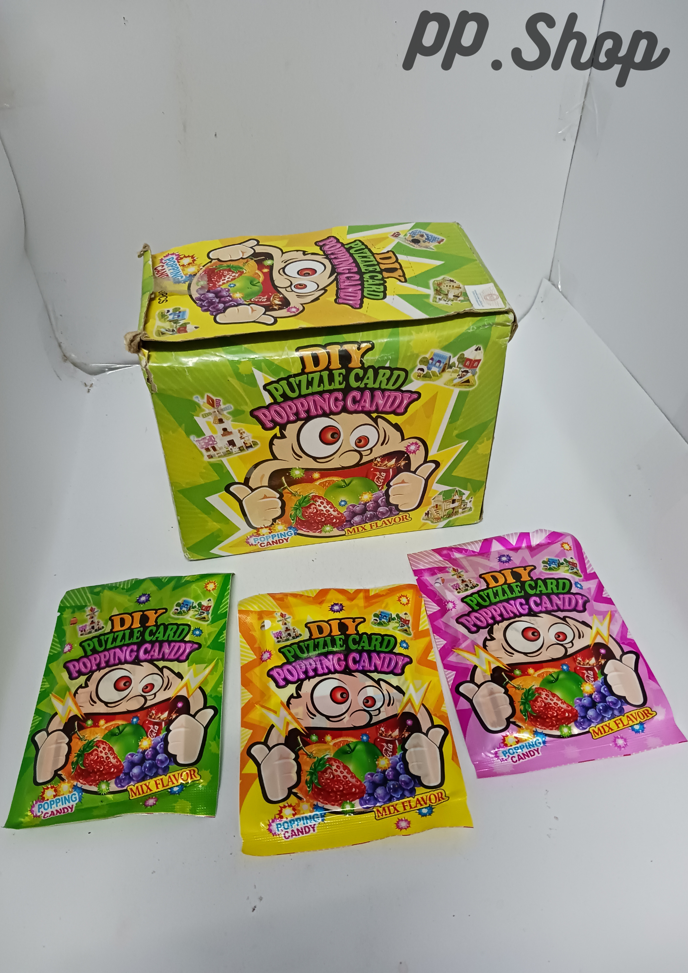 DIY Puzzle card popping candy